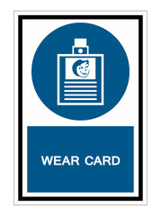 Wear Card Symbol Sign Isolate on White Background,Vector Illustration EPS.10
