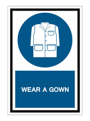 Naklejka premium Symbol Wear A Gown Isolate On White Background,Vector Illustration EPS.10