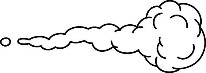 Cloud smoke effect medium tail element