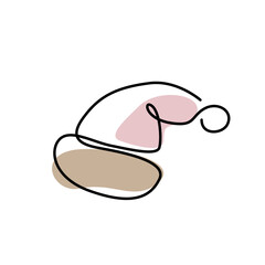 Christmas winter hat  in minimal xmas design ornament for christmas tree decoration