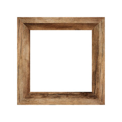 Wooden frame Picture isolated on white background for design in your work concrpt interior decoration.