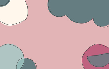 Minimal pastel of geometric shape background.