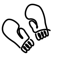 gloves in minimal xmas design ornament for christmas tree decoration