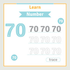 Obraz premium Back to school worksheet for kids with number tracing fun vector preschool number illustration for kids learning activity alphabet coloring book