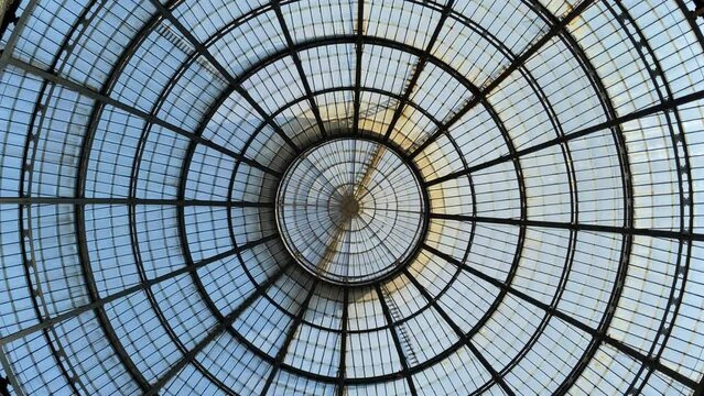 Ceiling of the Galeria Vittorio Emanuele in Milan, Italy. the gallery was originally designed in 1861 and built by Giuseppe Mengoni between 1865 and 1877.