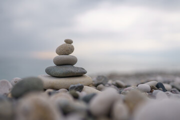 Fototapeta na wymiar stack of stones. Zen concept 