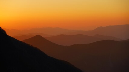 Obraz premium Sunset scenery of Cheonwangsan Mountain in Miryang, South Korea