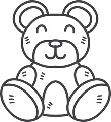 Hand Drawn teddy bear for kids illustration