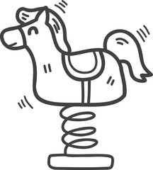 Hand Drawn pony or horse doll illustration