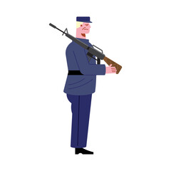 Obraz premium male veteran with rifle