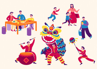 Chinese new year character designs