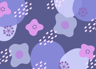 花柄　北欧風　壁紙　背景　イラスト