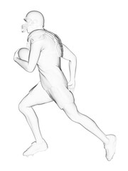 Fototapeta premium 3d rendered medically accurate illustration of an american football player