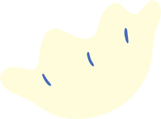 Illustration of food gyoza piece japanese menu element for decorative