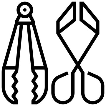 Grill, Tongs, Tools, Barbecue, Kitchen Icon