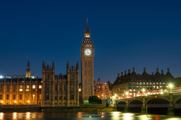 Fototapeta na wymiar Big Ben at night in London. England