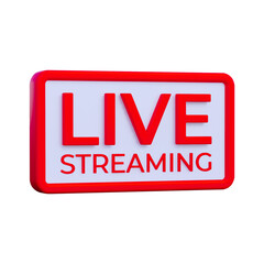 Live streaming 3d illustration icon