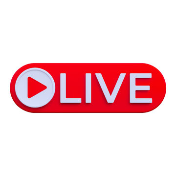 Live streaming 3d illustration icon