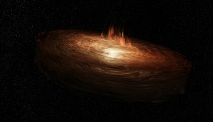 3D illustration of a quasar in space.