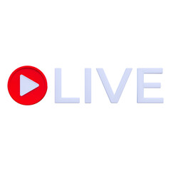 Live streaming 3d illustration icon