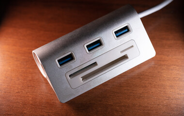 Card reader on the table.