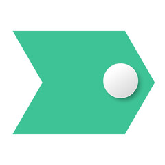 Infographic arrows element with empty label 