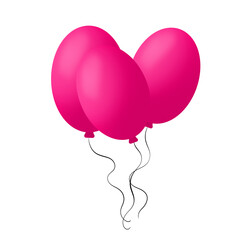 Bright balloons. Beautiful 3D balloons.Template with balloons.Beautiful balloons for celebration and fun