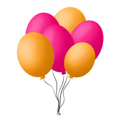 Bright balloons. Beautiful 3D balloons.Template with balloons.Beautiful balloons for celebration and fun
