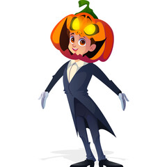 Halloween costume pumpkin