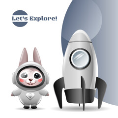 Rabbit and Rocket Explore The Universe