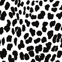 Fototapeta na wymiar Black and white cheetah Seamless Print Pattern for printing, cutting, and crafts.