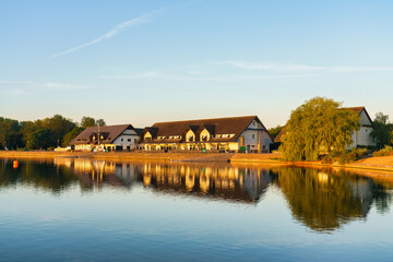 Fototapeta na wymiar Willen lakeside in Milton Keynes. England