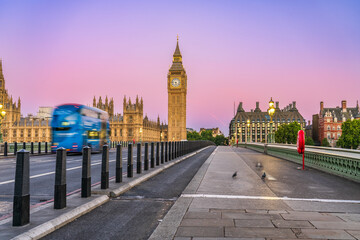 Fototapeta na wymiar Big Ben at sunrise in London. England