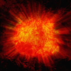 Fototapeta premium Close up an explosion of energy and fire.