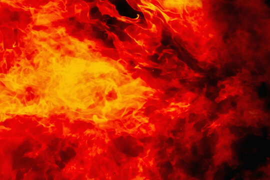 Dramatic view of fire background. Copy space for design or text.