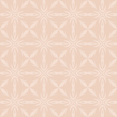 Perforated embossed seamless pattern on beige, Arabic arabesque style in design, decorative art
