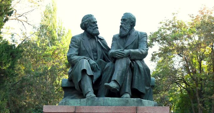 Monument of Karl Marx and Friedrich Engels from Soviet era
