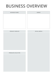 Minimal Business Overview template