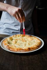 Georgian cuisine slised megrelian khachapuri bread