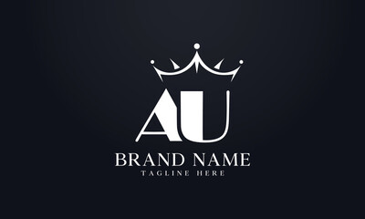 King crown logo design vector and extra bold queen symbol