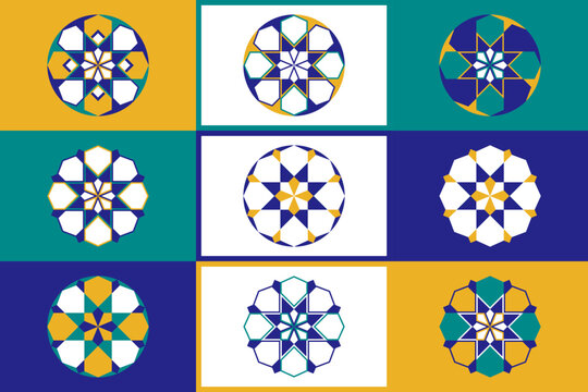 Seamless Moroccan pattern. Traditional Islamic Arabic Background. The decoration of the mosque. Ethnic islamic pattern. Seamless vector geometric background in Arabian style.
