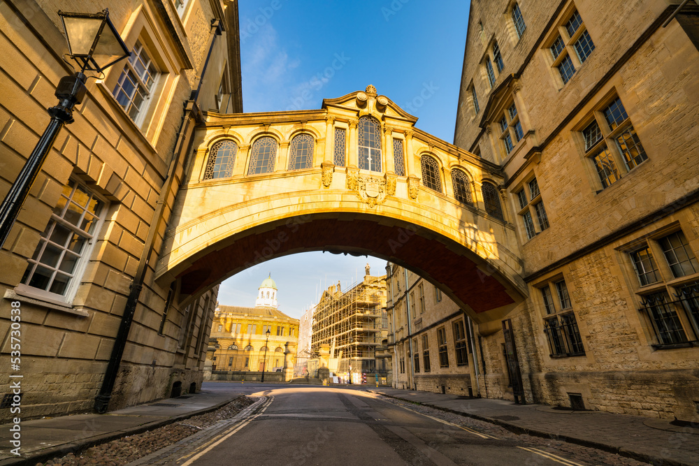 Sticker Hertford Bridge known as the Bridge of Sighs  on New College Lane in Oxford, England