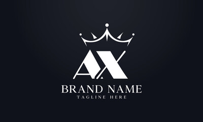 Fototapeta na wymiar King crown logo design vector and extra bold queen symbol