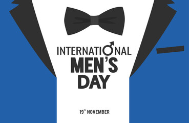 Vector illustration of International Men's Day. For a poster or banner and greeting card.

