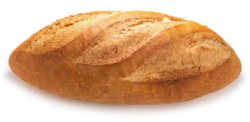 Freshly baked Delicious multigrain loaf bread isolated on white background, Baked multigrain loaf bread on white With work path.