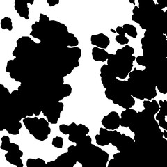 Vector black cow print pattern animal seamless.