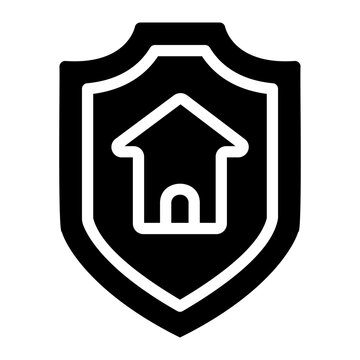 Home Insurance Glyph Icon