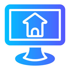 real estate agency gradient icon