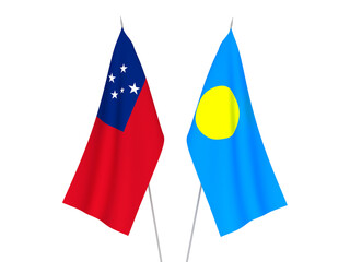 Palau and Independent State of Samoa flags