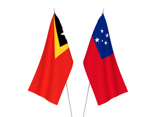 East Timor and Independent State of Samoa flags